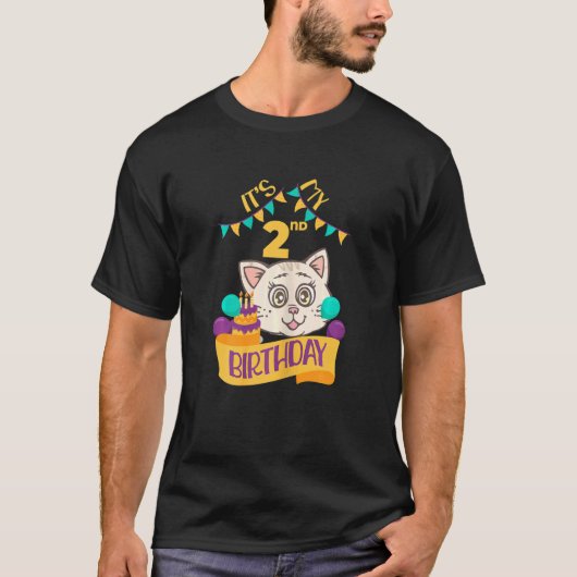 T-shirt Lovely Cat 2e Anniversaire Chats Propriétaire d'an (Devant)