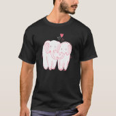 T-shirt Lovely Elephant Couple Valentin (Devant)