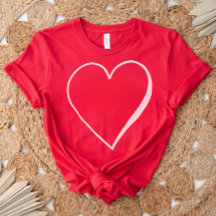 Lovely Heart Red Shirt, Valentines Cadeau pour ell