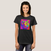 T-shirt Lovely kitten beautifully colored cat pop (Devant entier)