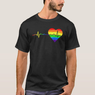 T-shirt Lovely Lgbt Gay pride Heartbeat Lesbian Gays Love