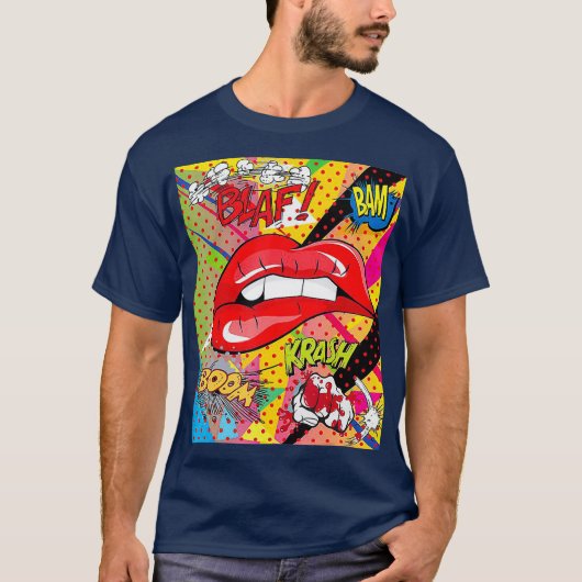 T-shirt Lovely Lips Retro Pop Art pour les artistes (Devant)