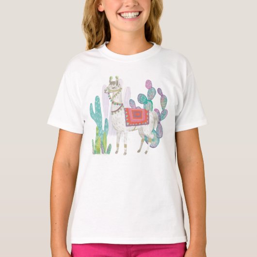 T-shirt Lovely Llamas V (Devant)