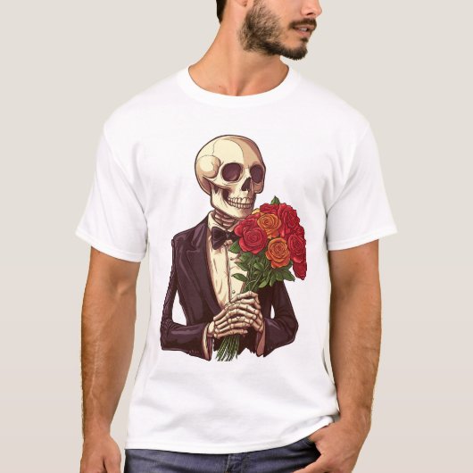 T-shirt Lover Bones � Funny Romantic Skeleton (Devant)