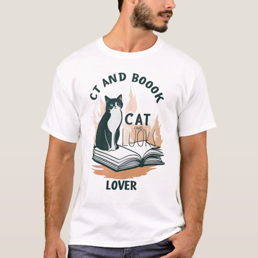 T-shirt Lover Chat & Livre (Devant)