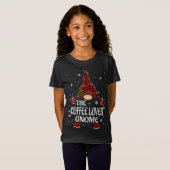 T-Shirt Lover de café Gnome Buffalo Plaid Matching Family  (Devant entier)