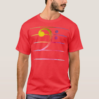 T-shirt Lover de musique de guitare Clé de basse498