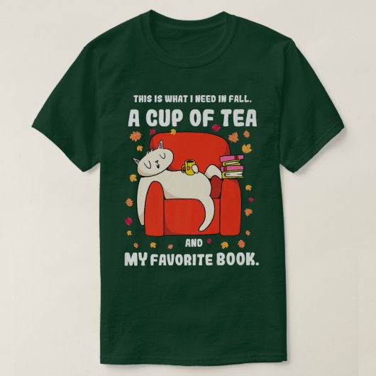 T-shirt Lover Fall Library Librairie Lecture (Design devant)