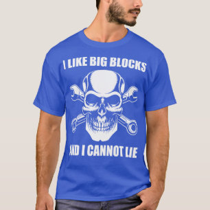 T-shirt Lover Funny Big Blocks Auto mécanicien Garage