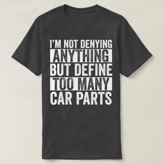 T-shirt Lover Funny Parts Auto Mécanique Garage (Design devant)