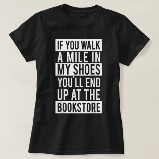 T-Shirt Lover - Mile In My Chaussures Bookst (Design devant)