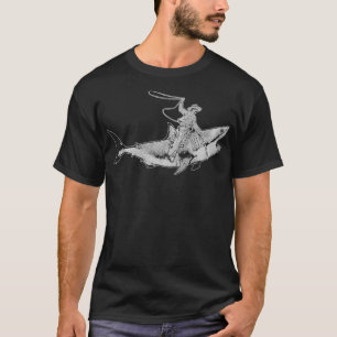 T-shirt Lover Rodeo Cowboy équitation Grand Blanc Vintage