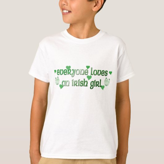 T-shirt Loves Irish Girl kids (Devant)