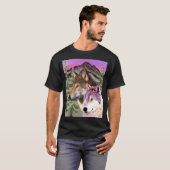 T-shirt Loves Wolves Wolf Face (Devant entier)