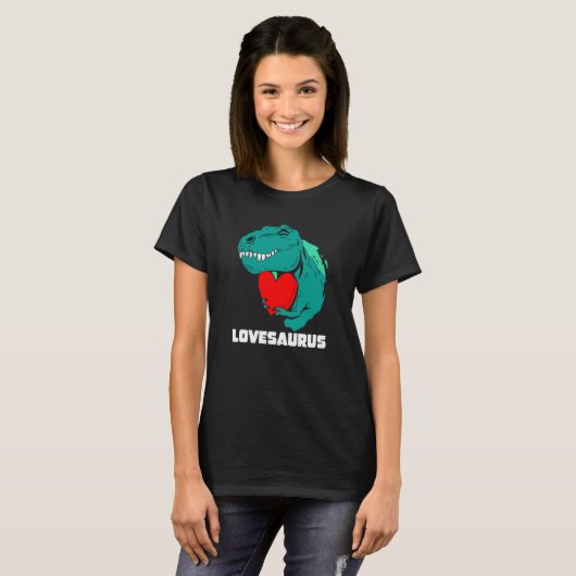 T-shirt Lovesaurus For Toddler Boys Valentines Day N rex D (Devant entier)