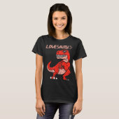 T-shirt Lovesaurus Trex Dinosaur Heart Cute Valentines Day (Devant entier)