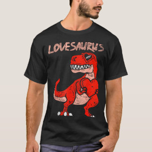 T-shirt Lovesaurus Trex Dinosaure Cœur Mignon Saint-Valent