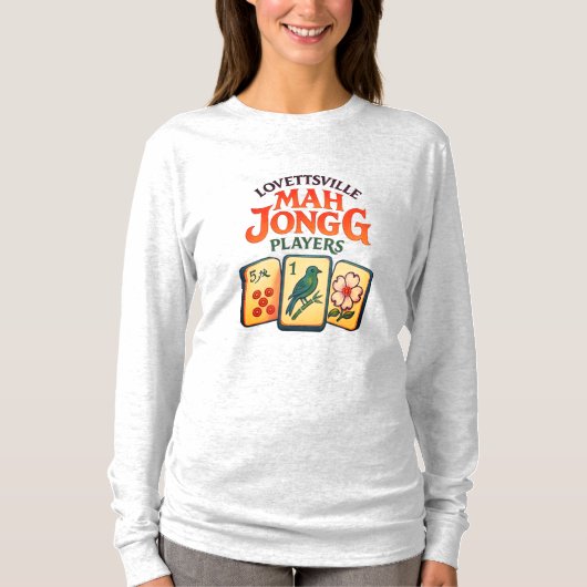 T-shirt Lovettsville Mah Jongg Player Long Sleeve (Devant)