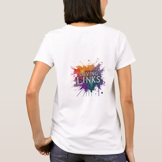 T-shirt "Loving Links" présente un design charmant de t-sh (Dos)