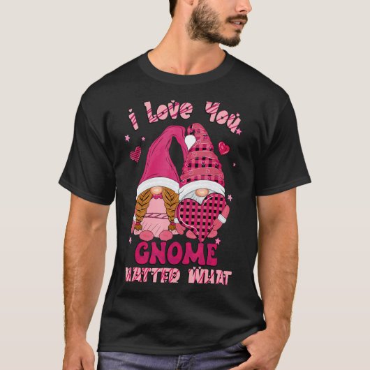 T-shirt Loving You Gnome What Buffalo Plaid Valenti  (Devant)
