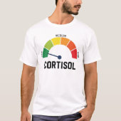 T-shirt Low Cortisol Meter – Funny Stress Level Gauge (Devant)