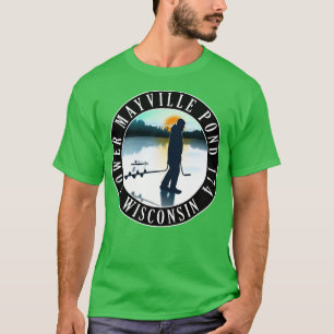 T-shirt Lower Mayville Pond 174 Wisconsin Ice Fishing