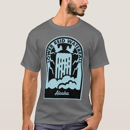T-shirt Lower Reid Falls, Alaska (Devant)