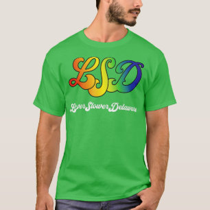 T-shirt Lower Slower Delaware Multicolor 1960s Design