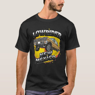 T-shirt Lowrider Nouveau-Mexique. Drapeau du Nouveau-Mexiq
