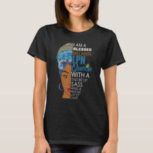T-shirt LPN Nurse Melanin Africaine Américaine Femme