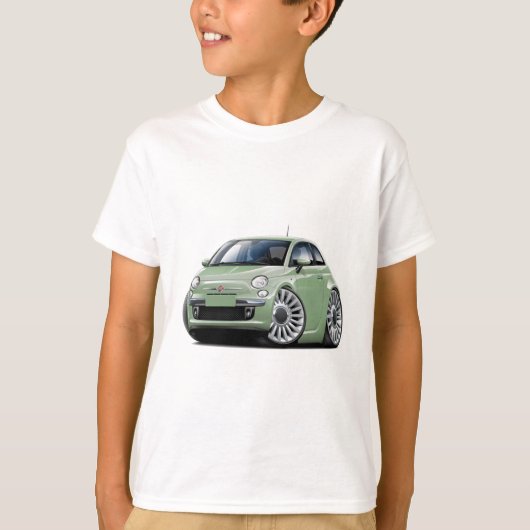 T-shirt Lt Green Car de Fiat 500 (Devant)