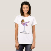 T-shirt Lt Tees - fille dans un verre de Martini, rouge (Devant entier)