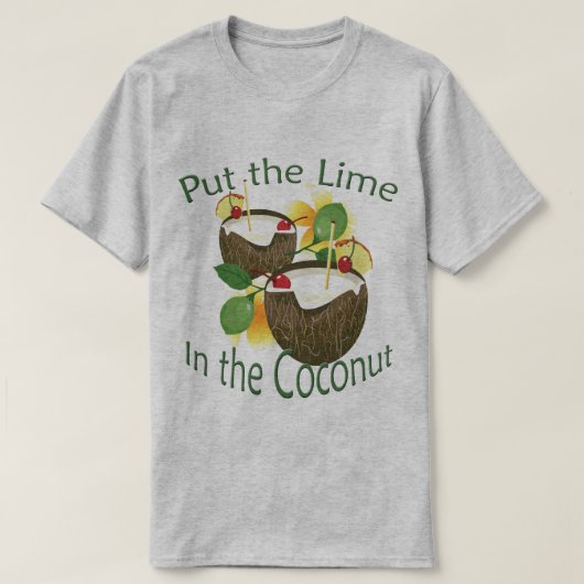 T-shirt Luau Coconut Drink Lime Party (Design devant)