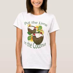 T-shirt Luau Cocut Boire de la Lime Party Drôle Drôle Dr