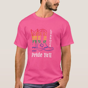 T-shirt Lubbock Texas Pride Ya'll - LGBTQ Cowboy Pour Gay 