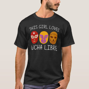T-shirt Lucha Libre Cool Pour Filles Enfants Luchador Mexi
