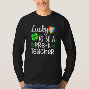 T-shirt Luck Awesome Be Pré K Enseignant Irlandais Jour de