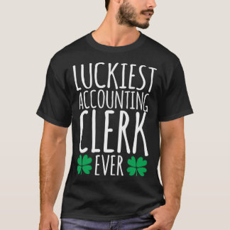 T-shirt Luckiest Accounting Clerk Accountant  St Patricks 