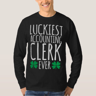T-shirt Luckiest Accounting Clerk Accountant  St Patricks 