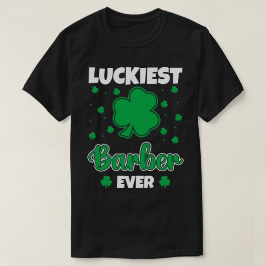 T-shirt LUCKIEST Barber JAMAIS STPATRICK DAE SHAMROCK (Design devant)