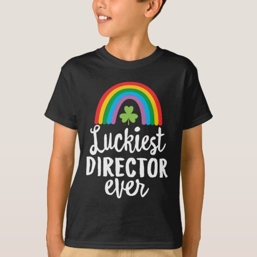 T-shirt Luckiest Director Ever St Patrick Day Shamrocks  (Devant)