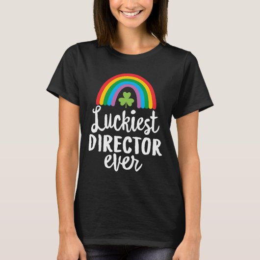 T-shirt Luckiest Director Ever St Patrick Day Shamrocks  (Devant)