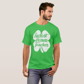 T-shirt Luckiest Enseignant de 6ème année Funny St Patrick (Devant entier)