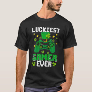 T-shirt Luckiest Gamer jamais mignon jeu vidéo Lover St Pa