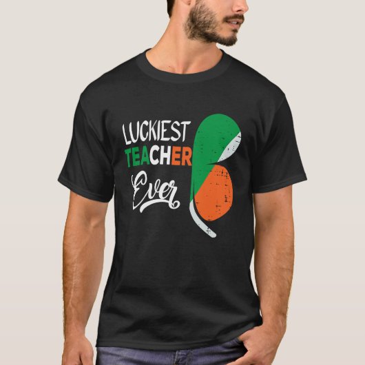 T-shirt Luckiest Irish Teacher Ever Saint Patrick's day Sh (Devant)