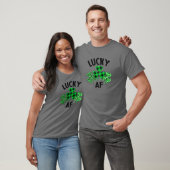 T-shirt Lucky Af Funny Plaid Jour de la Saint Patrick Sham (Unisexe)