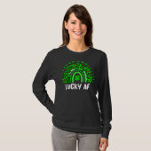 T-shirt Lucky Af Funny St Patrick S Day Rainbow Shamrock (Devant entier)