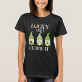 T-shirt Lucky and I Gnome It Three Lucky Gnomes St Patrick (Devant)