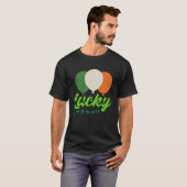 T-shirt Lucky Balloons Irish Flag C Shamrock (Devant entier)