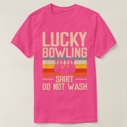 T-shirt Lucky Bowling Ne Pas Laver Funny Bowler Bowling Re (Design devant)